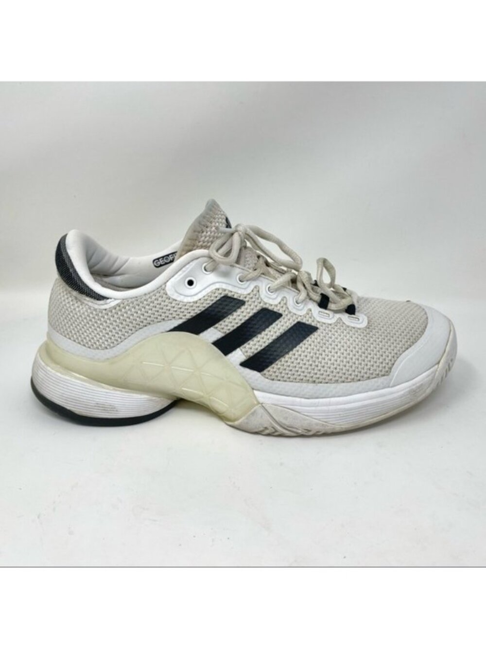 Adidas Men's Barricade 2017 Tennis Shoes, Size 8 White BA9072 geofit non marking